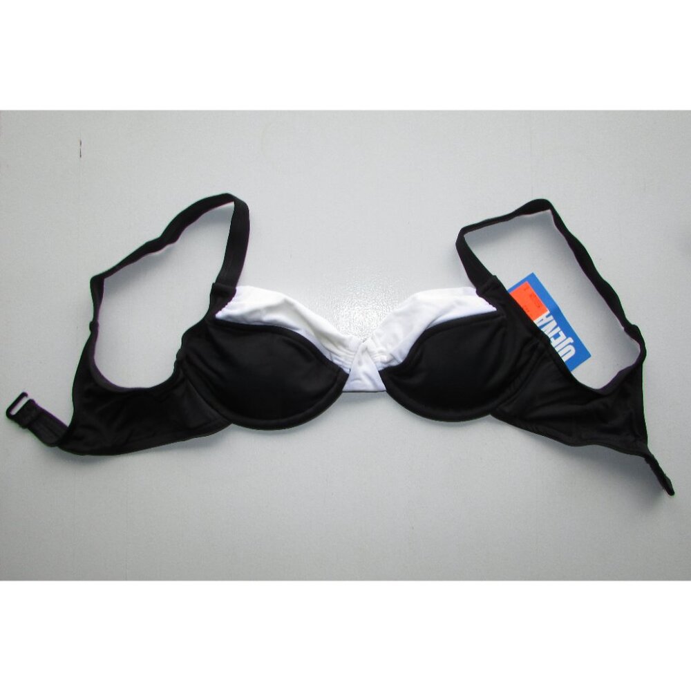 UJENA Black White Underwire Bikini Top - Med - Picture 2 of 9